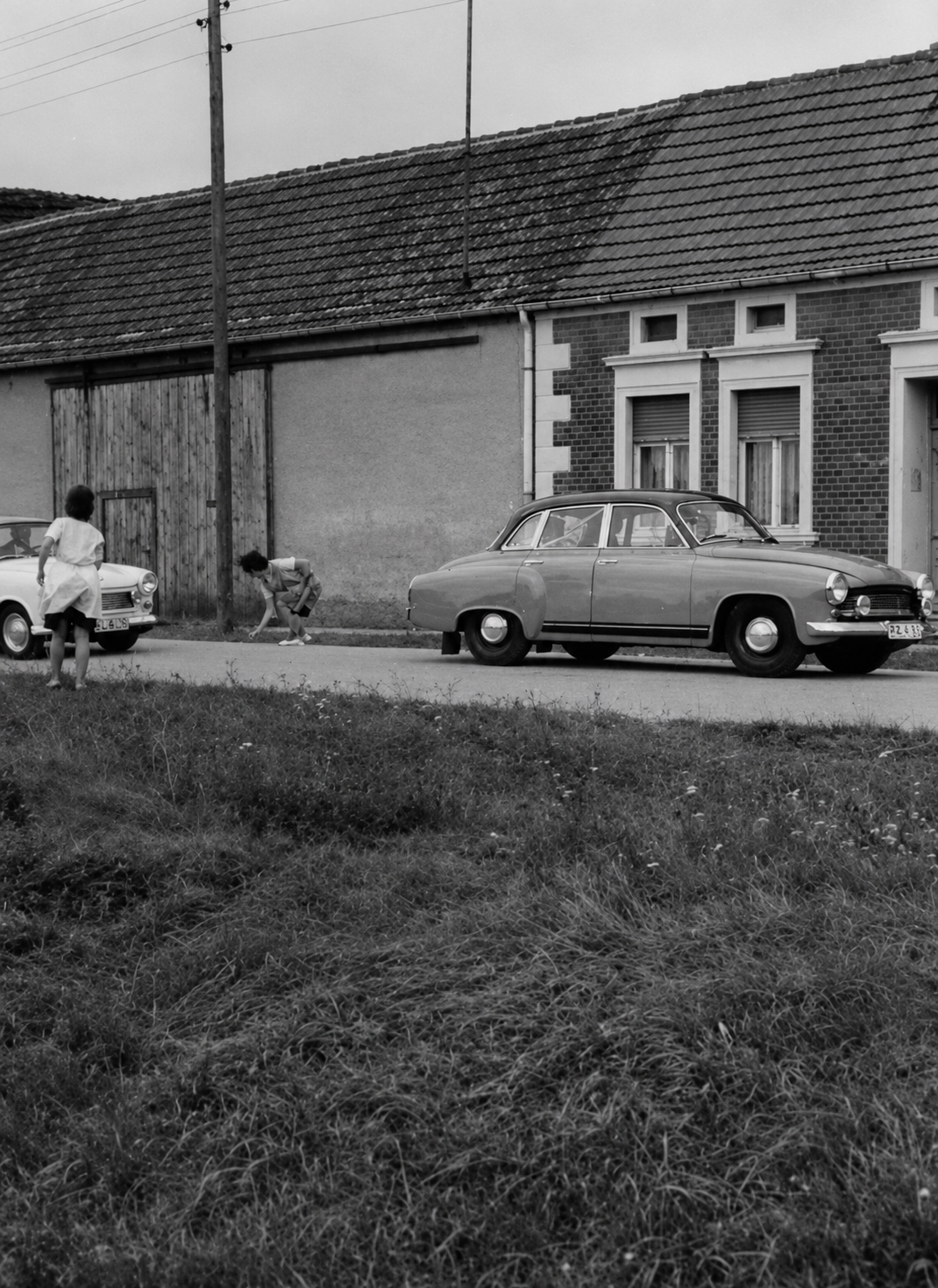 Historische Ansicht der Dorfstraße von Bräsen