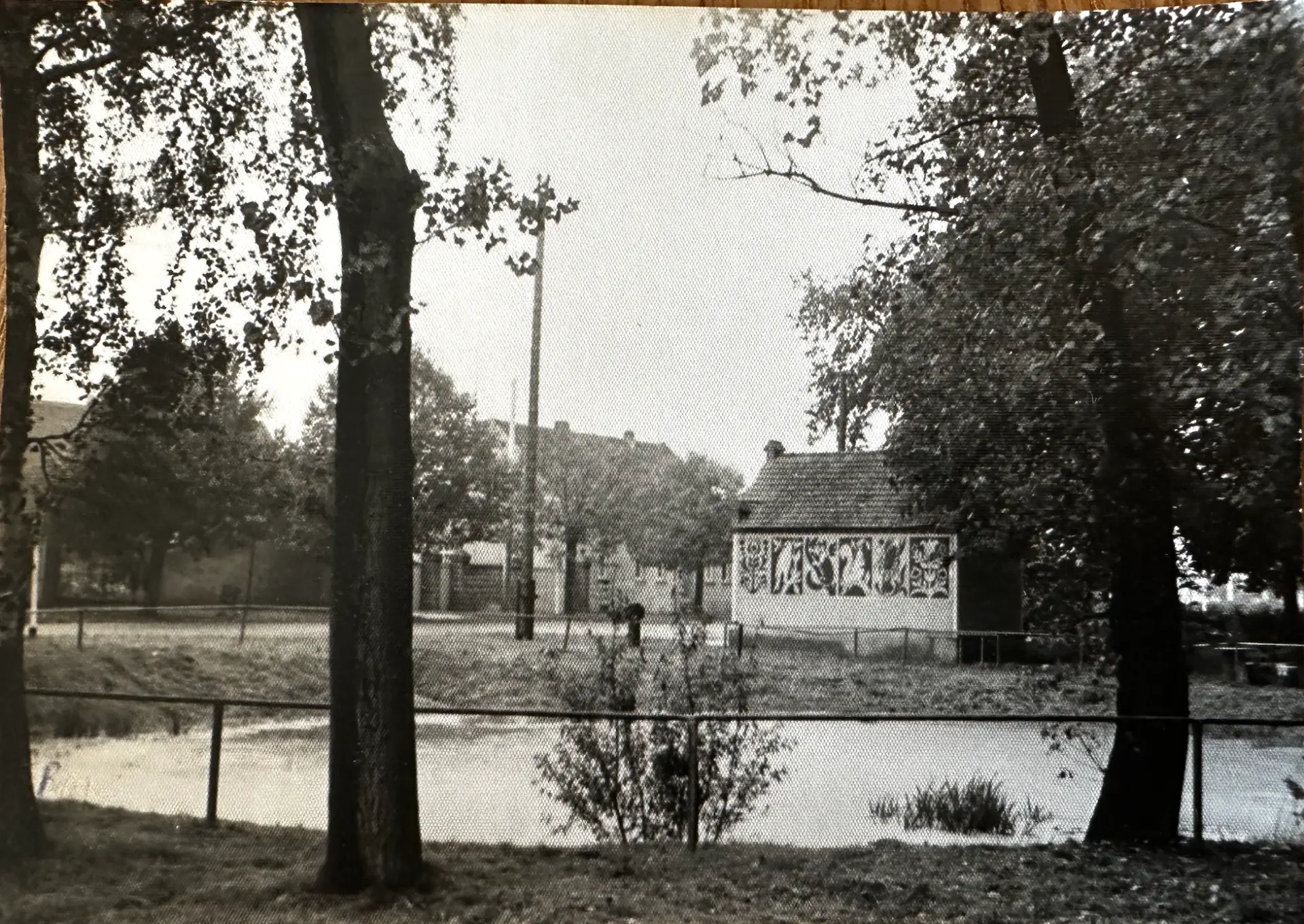 Alte Aufnahme des Dorfteichs in Bräsen